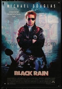 7g562 BLACK RAIN 1sh 1989 Ridley Scott, Michael Douglas is an American cop in Japan!