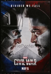 7g589 CAPTAIN AMERICA: CIVIL WAR teaser DS 1sh 2016 Marvel Comics, Chris Evans, Robert Downey Jr.!