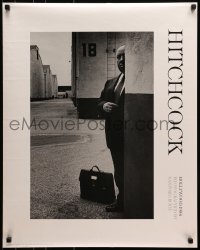 7g133 ALFRED HITCHCOCK 23x29 commercial poster 1979 the legend peaking from behind corner!