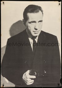 7g144 HUMPHREY BOGART 29x42 commercial poster 1960s cool image of Bogey with gun!