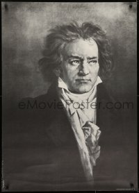 7g147 LUDWIG VAN BEETHOVEN 29x41 commercial poster 1967 cool portrait artwork of the composer!