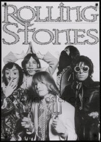 7g156 ROLLING STONES 24x34 commercial poster 1990s great portrait of the legendary rock band!