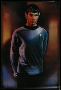 7g157 STAR TREK CREW commercial poster 1991 Drew art of Nimoy as Spock!