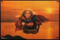 7g161 SUPERGIRL 24x36 commercial poster 1984 super Helen Slater in costume flying!