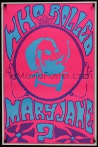 7g164 WHO ROLLED MARY JANE 23x35 commercial poster 1969 Zig-Zag, psychedelic artwork by Bill Olive!