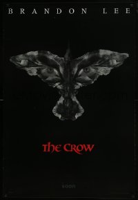 7g601 CROW teaser 1sh 1994 Brandon Lee's final movie, cool eyes in bird artwork!