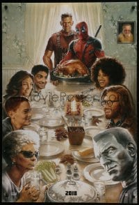 7g611 DEADPOOL 2 style A teaser DS 1sh 2018 wacky parody art of Norman Rockwell's Freedom from Want!