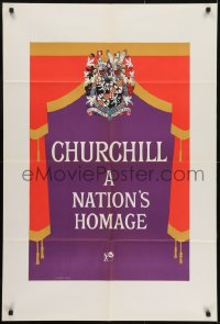 7g594 CHURCHILL A NATION'S HOMAGE English 1sh 1965 about the life of Winston Churchill!