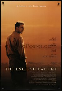 7g632 ENGLISH PATIENT DS 1sh 1997 Ralph Fiennes, in memory, love lives forever, Best Picture Winner!