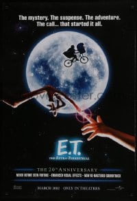 7g624 E.T. THE EXTRA TERRESTRIAL teaser DS 1sh R2002 Drew Barrymore, Spielberg, bike over the moon!