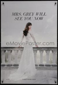 7g642 FIFTY SHADES FREED teaser DS 1sh 2018 sexy image of Dakota Johnson standing on balcony!