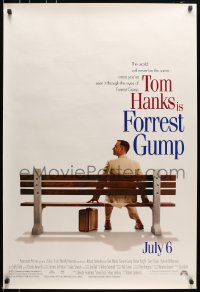 7g650 FORREST GUMP advance DS 1sh 1994 Tom Hanks sits on bench, Robert Zemeckis classic!