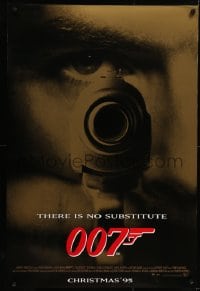7g662 GOLDENEYE advance DS 1sh 1995 Pierce Brosnan as James Bond 007, cool gun & eye close up!