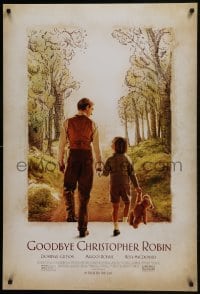 7g664 GOODBYE CHRISTOPHER ROBIN advance DS 1sh 2017 Gleeson, Robbie, A.A. Milne, father/son image!