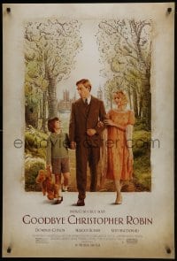 7g663 GOODBYE CHRISTOPHER ROBIN advance DS 1sh 2017 Gleeson, Robbie, A.A. Milne, family image!
