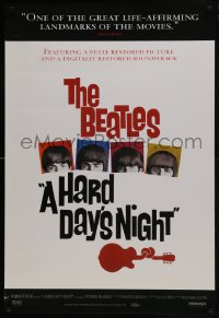 7g677 HARD DAY'S NIGHT 1sh R1999 The Beatles in their first film, rock & roll classic!