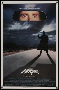 7g685 HITCHER 1sh 1986 creepy hitchhiker Rutger Hauer, C. Thomas Howell, Jennifer Jason Leigh!