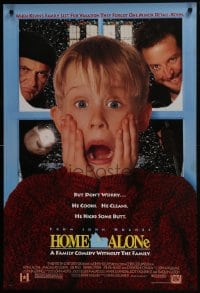 7g689 HOME ALONE DS 1sh 1990 classic Macaulay Culkin, Daniel Stern, Joe Pesci!