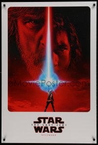 7g730 LAST JEDI teaser DS 1sh 2017 Star Wars, incredible sci-fi image of Hamill, Driver & Ridley!