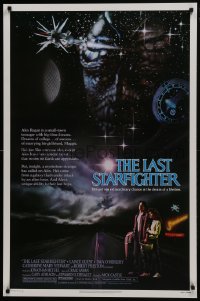 7g731 LAST STARFIGHTER 1sh 1984 Catherine Mary Stewart & Lance Guest as video game pilot!