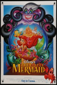 7g747 LITTLE MERMAID int'l advance DS 1sh R1998 Ariel & cast, Disney underwater cartoon!