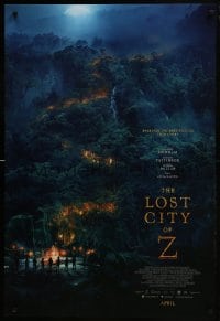 7g752 LOST CITY OF Z advance DS 1sh 2016 Charlie Hunnam, Robert Pattinson, great adventure image!