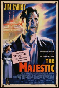 7g760 MAJESTIC int'l 1sh 2001 great art of Jim Carrey, directed by Frank Darabont!