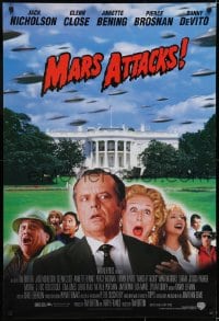 7g763 MARS ATTACKS! 1sh 1996 directed by Tim Burton, Jack Nicholson, Danny DeVito, Pierce Brosnan!