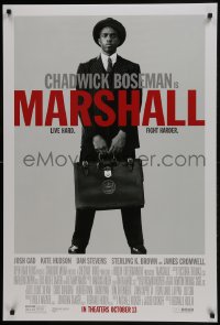 7g765 MARSHALL advance DS 1sh 2017 Chadwick Boseman in the title role as Thurgood Marshall!