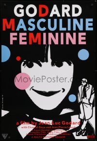 7g768 MASCULINE-FEMININE 1sh R2005 Jean-Luc Godard's Masculin, Feminin: 15 Faits Precis, Kimura art!