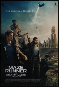 7g775 MAZE RUNNER: THE DEATH CURE style B advance DS 1sh 2018 Goggins, every maze has an end!