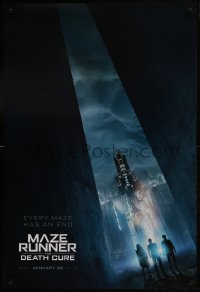 7g774 MAZE RUNNER: THE DEATH CURE style A teaser DS 1sh 2018 Goggins, every maze has an end!