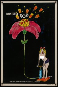 7g781 MONTEREY POP 1sh R1978 D.A. Pennebaker, rock & roll, great sexy Tomi Ungerer art!