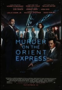 7g791 MURDER ON THE ORIENT EXPRESS style C advance DS 1sh 2017 Branagh, huge cast, Agatha Christie!
