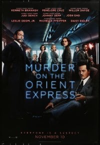 7g790 MURDER ON THE ORIENT EXPRESS style B teaser DS 1sh 2017 Branagh, huge cast, Agatha Christie!
