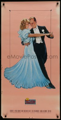 7g084 NOSTALGIA MERCHANT 20x40 video poster 1985 art of Ginger Rogers & Fred Astaire!