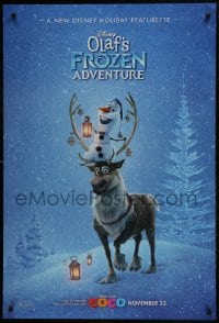 7g804 OLAF'S FROZEN ADVENTURE advance DS 1sh 2017 Walt Disney Pixar Christmas CGI, limited showing!