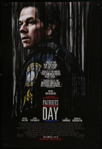 7g811 PATRIOTS DAY advance DS 1sh 2016 Peter Berg, flag made out of shoe laces over Mark Wahlberg!