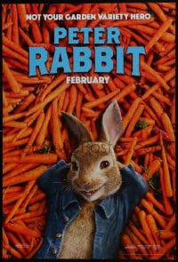 7g815 PETER RABBIT advance DS 1sh 2018 Domhnall Gleeson, Neill, James Corden, rascal, rebel, rabbit!