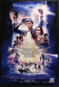 7g837 READY PLAYER ONE advance DS 1sh 2018 montage of stars, Steven Spielberg directed!