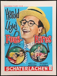 7g272 FUNNY SIDE OF LIFE 16x21 REPRO poster 1990s great wacky artwork of Harold Lloyd!