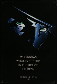 7g872 SHADOW teaser DS 1sh 1994 Alec Baldwin knows what evil lurks in the hearts of men!