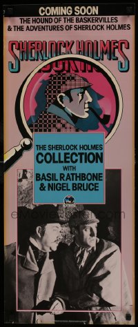 7g088 SHERLOCK HOLMES COLLECTION 14x33 video poster 1989 image of Basil Rathbone and Nigel Bruce!