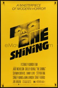 7g876 SHINING 1sh 1980s studio re-strike, Stephen King & Stanley Kubrick horror, Saul Bass!