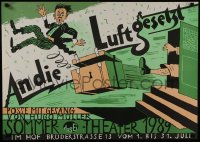 7g324 AN DIE LUFT GESETZT 23x32 East German stage poster 1989 man kicked out of door by Pfuller!