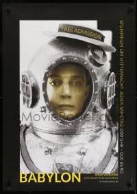 7g415 BABYLON 24x33 German film festival poster 2010s art of Buster Keaton wearing a diving helmet!