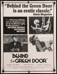7g168 BEHIND THE GREEN DOOR 17x22 special poster 1972 Mitchell Bros., Marilyn Chambers, cast style!