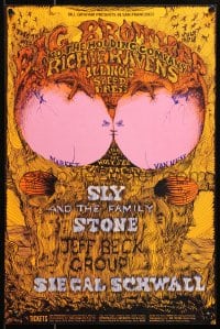 7g098 BIG BROTHER & THE HOLDING COMPANY/RICHIE HAVENS/ILLINOIS SPEED PRESS 14x21 music poster 1968