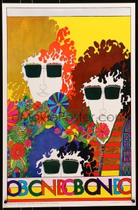 7g099 BOB DYLAN 16x25 music poster 1968 colorful portrait artwork of the musician by Moffat!