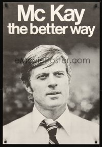 7g171 CANDIDATE special 23x34 1972 different image of Robert Redford on faux campaign poster!